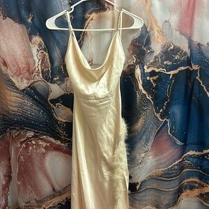 Silk Champagne maxi dress